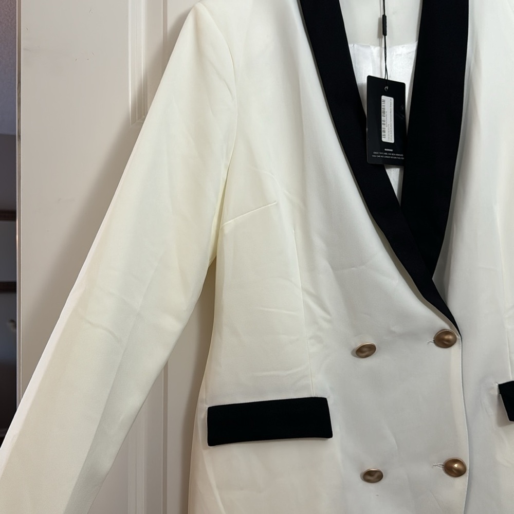 NWT PrettyLittleThings Tuxedo Dress - Size 14 - Picture 7 of 8